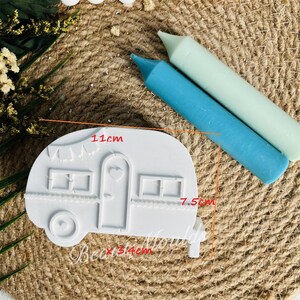 Silicone Mold , Camper van Candlestick Vintage Car Candle Holder , Cement Concrete Raysin Home Decoration Birthday Gift Casting Moulds zdjęcie 2