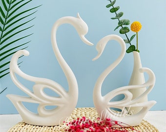 2  Large Swans Mold , Lover Home Decoration Silicone Moulds ,DIY Handmade Concrete Cement jesmonite, raysin ,epoxy resin Gift Molds