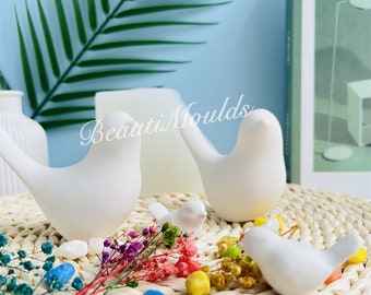 2 Size Cute Birds mould, Little Birds Silicone mold, Epoxy Resin Cement Concrete jesmonite Home Decoration Moulds