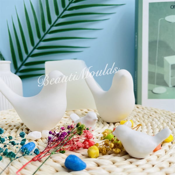 2 Size Cute Birds mould, Little Birds Silicone mold, Epoxy Resin Cement Concrete jesmonite Home Decoration Moulds