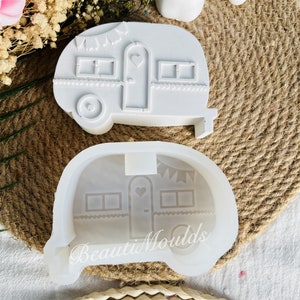 Silicone Mold , Camper van Candlestick Vintage Car Candle Holder , Cement Concrete Raysin Home Decoration Birthday Gift Casting Moulds image 7