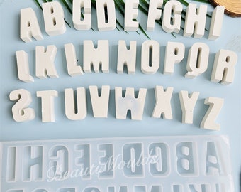 Alphabet Silicone Mould , Capital alphabet ,Lower case letters Letters, Home Decoration Concrete jesmonite Raysin,Epoxy Resin Casting Molds