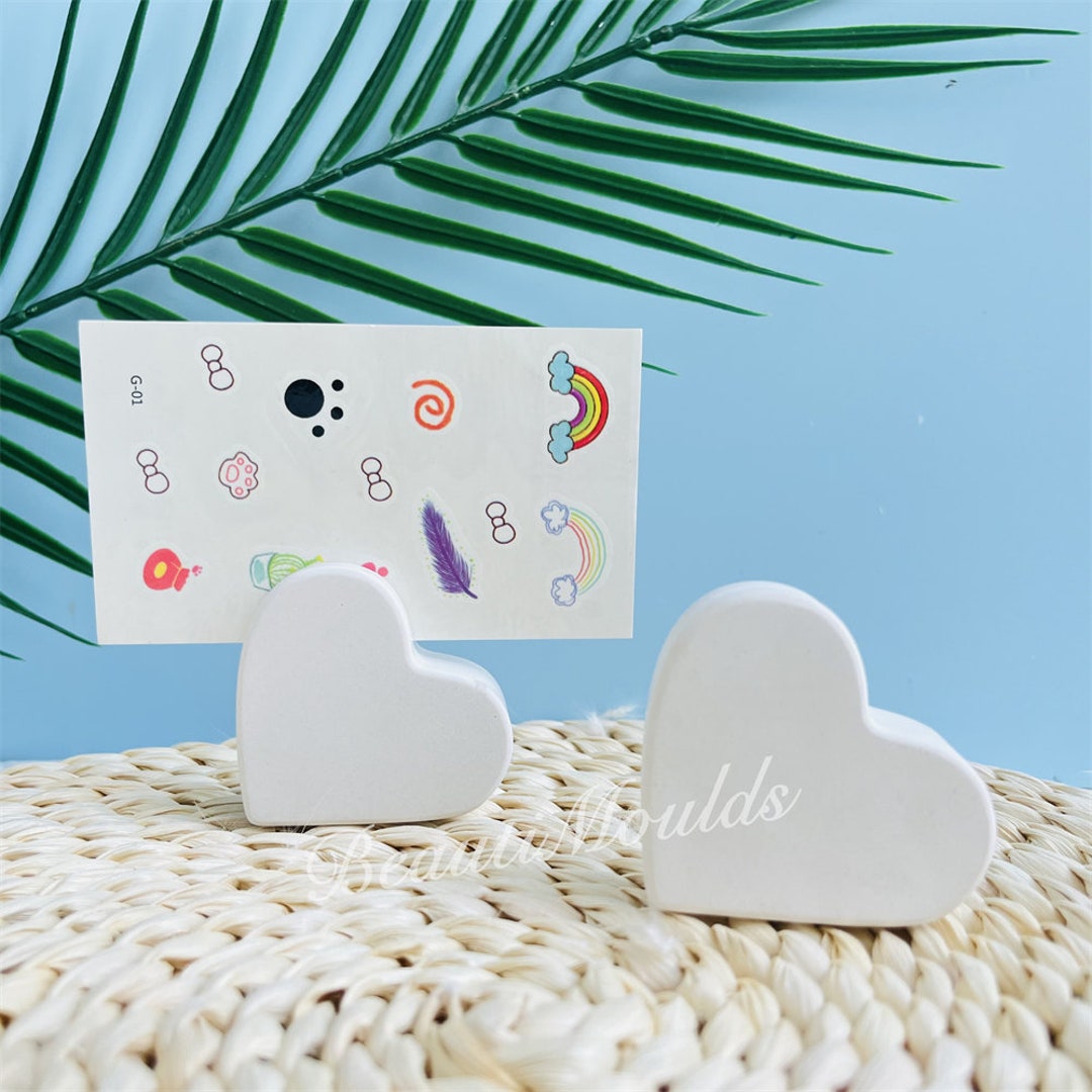 Silicone Mold ,heart Business Card Holder Mold , Epoxy Resin Cement