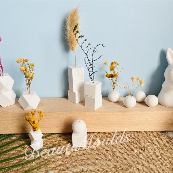 Silicone Mold - Mini Beads Vase Mold, Small Cube dried flowers Decor Vase , Bracelet , Pendant , Resin ,Raysin Casting Molds