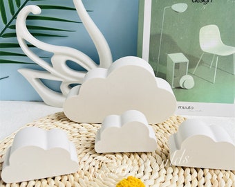 Moule de nuage, moule de silicone de nuages blancs, moules de décoration de maison de jesmonite de béton de ciment de résine époxyde, moule de savon, moules de bougie