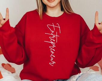 Stylish Red Entrepreneur Shirt For Small Business Owner; Entrepreneur Gift; Inspirational Gifts; Motivational Gifts