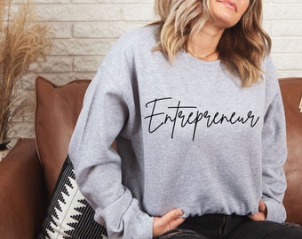 Gray Entrepreneur Shirt For Small Business Owner; Entrepreneur Gift; Inspirational Gifts; Motivational Gifts