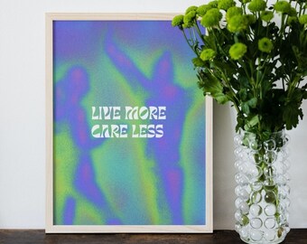 Arte de pared imprimible con aura / Póster colorido, vibrante y energético / Decoración moderna para apartamentos con buena energía / Impresión de manifestación