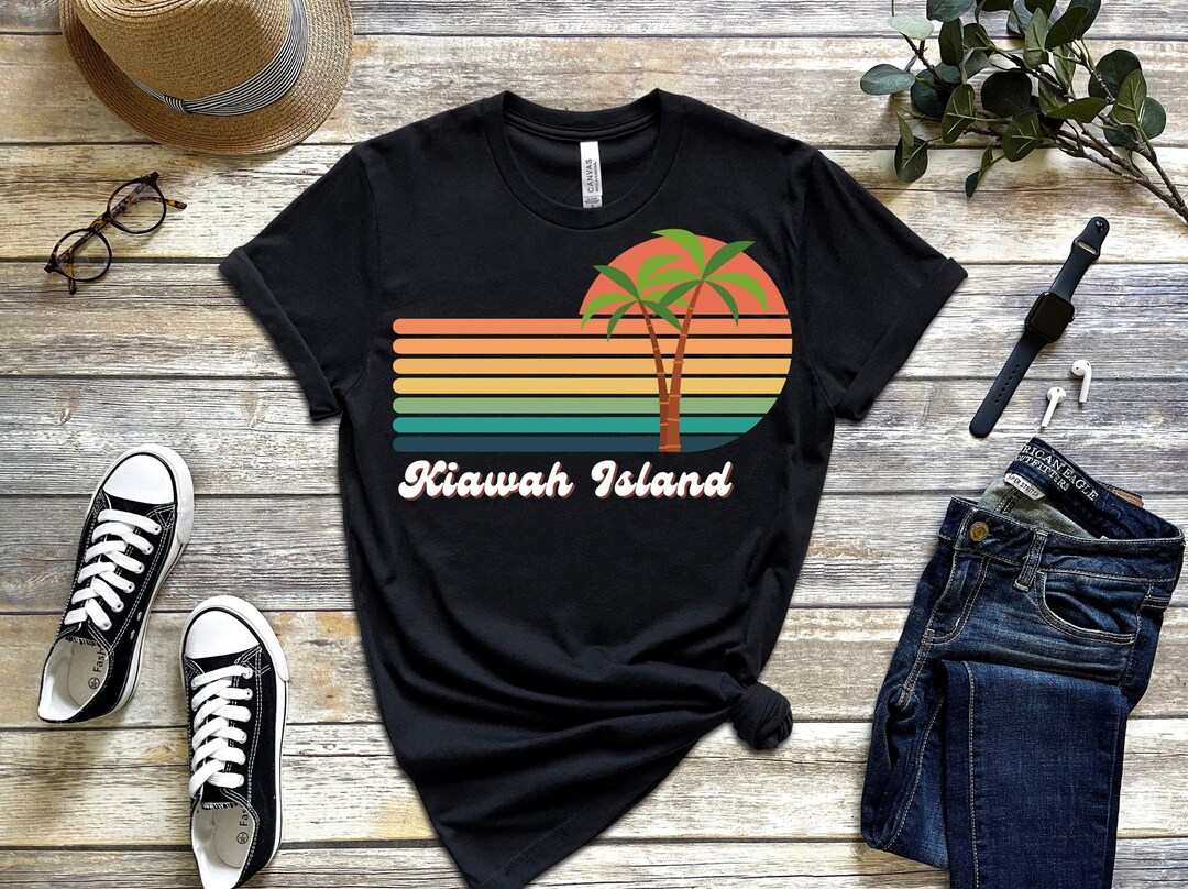 Kiawah Island T Shirt Retro Style Kiawah Island Shirt Etsy