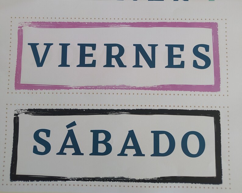 Days of the Week Printable. Los Dias De La Semana. Learning Spanish ...