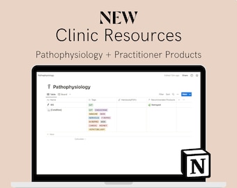Health Student Clinic Notion Template for Pathophysiology