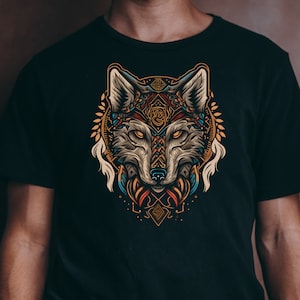 Wolf Spirit Dreamcatcher - Unisex classic cotton t-shirt