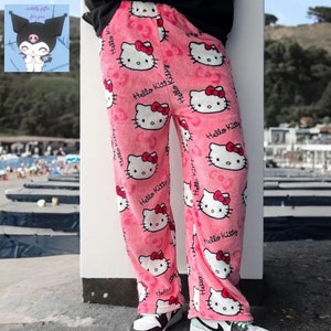 Women's Plush Fleece Pyjama Lounge Pants - Pink/Cupcakes