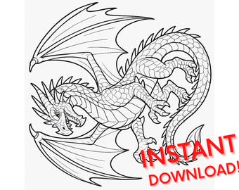 Dibujos de dragones para colorear para niños: diseños creativos (PDF imprimible)