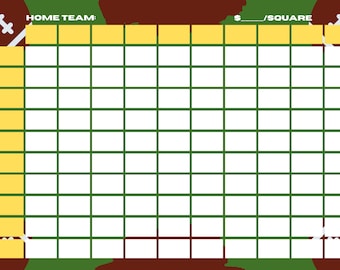 Fiesta de los playoffs de la NFL imprimible: tablero de fútbol de 100 cuadrados