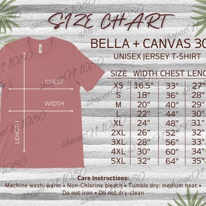 GILDAN 3001 サイズ表、Bella Canvas 3001 サイズ表、Bella Canvas 3001 サイズ表、シャツのサイズ表、Bella Canvas サイズ表 3001