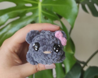 Sad Hamster Sad Hamster Meme TikTok Viral Trend Coquette Hamster Crochet Sad Hamster Handmade cute Hamster Sad Hamster Keychain