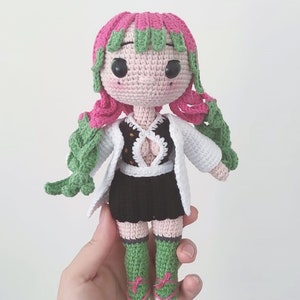 Anime Crochet Doll Pink Haired Anime Girl Amigurumi Handmade Gift