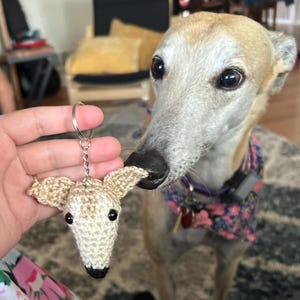 VANCA CRAFT Italian Greyhound Leather Keychain - Handmade In Japan, Collectible Keyring