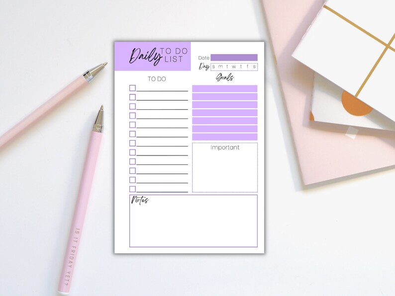 Daily Habit Tracker | Digital to Do List | Printable Journal ...