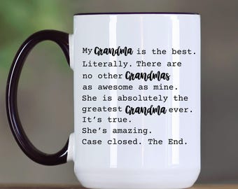 Best Grandma Mug Gift for Mother's Day, Mother's Day Coffee Cup Personalized, Funny Grandma Coffee Mug from Grandkids Grandma Cup with Names