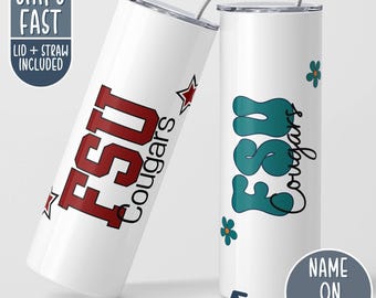 Custom College Tumbler, Personalized Name College Skinny Tumbler, Graduation College Cup, Personalized College Student Gift, College Merch