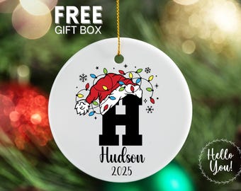 Personalized Letter Name Ornament, Custom Initial Ornament, 2025 Family Ornament, Personalized Ornament Name, Custom Name Ornament