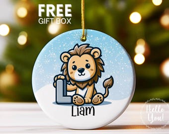 Personalized Letter Name Ornament for Kids, Custom Initial Ornament, Monogram Ornament Boys, Monogram Ornament Girls, Family Ornament