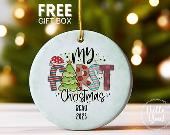 Personalized My First Christmas Ornament, Baby's First Christmas Ornament, New Baby Custom Ornament, New Baby Gift for New Parents