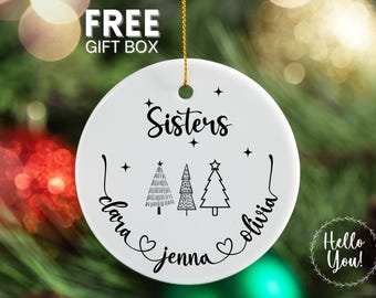 Personalized Sisters Ornament Gift for Sister Christmas Keepsake for Sisters Personalized Best Friend Gift Ornament for Sister