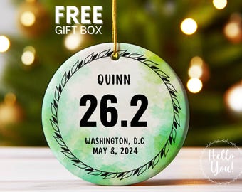 Personalized Running Ornament, Running Gifts, Custom Marathon Ornament, Gifts for Runners, 2025 Ornament, Cross Country Running Gift