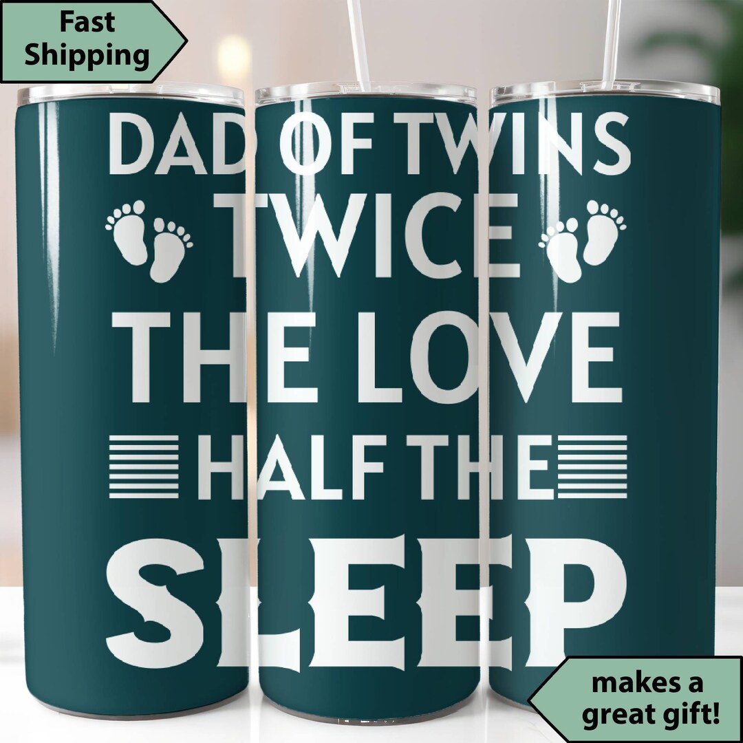 Personalized Dad of Twins Tumbler, Father's Day Tumbler Gift From Kids ...