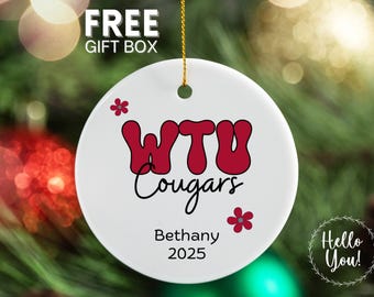 Personalized College Christmas Ornament, Custom Ornament for College Student, College Alumni Gift, College Ornament, College Logo Gift