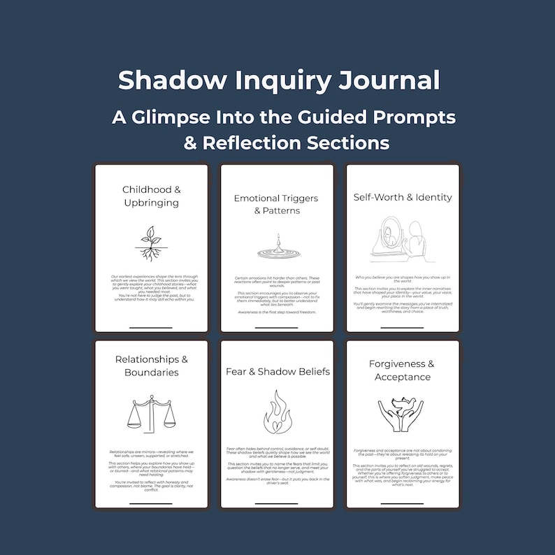 Shadow Work Journal Printable – Guided Self-reflection Workbook for ...
