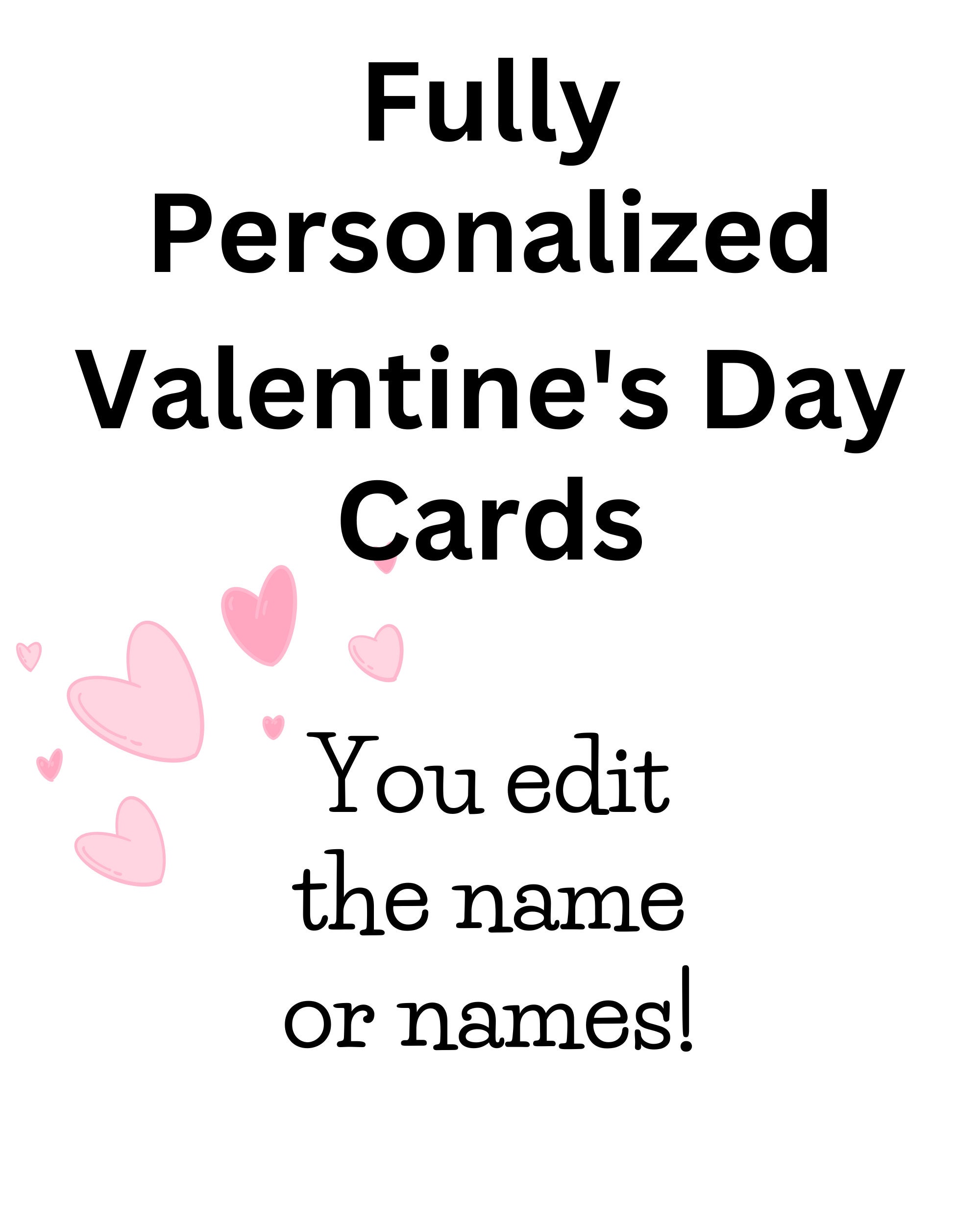 Personalized Valentine's Day Card--instant Digital Download - Etsy