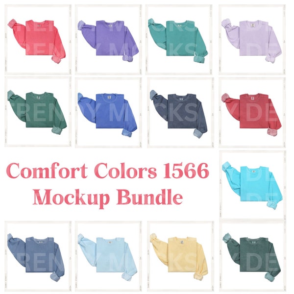 Comfort Colors 1566 Mockup Bundle 1566 Flat Lay Mockups Orchid Flo Blue Mockup Blue Spruce Mock Violet 1566 Mockup Blue Lagoon 1566 Mockup