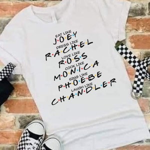 Friends Shirt, Friends Tee, 90&#39;s Shirt, Vintage Tee, Ross, Rachel, Monica, Joey, Chandelier, Joey, Friends Gift, Christmas, Funny Shirt