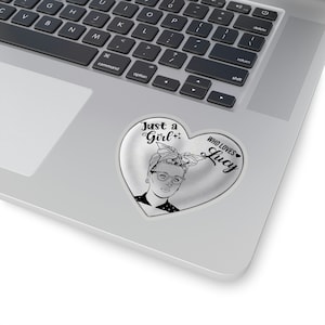 I Love Lucy Sticker, Lucille Ball Sticker, Lucy Fan Gift, Lucy Ricardo, Mother&#39;s Day Gift, Kiss-Cut Stickers