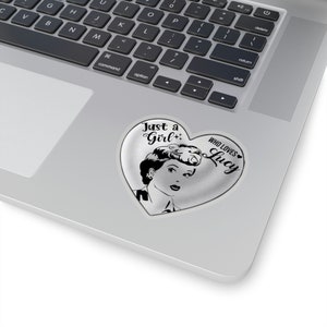 I Love Lucy Sticker, Lucille Ball Sticker, Lucy Fan Gift, Lucy Ricardo, Mother&#39;s Day Gift, Kiss-Cut Stickers