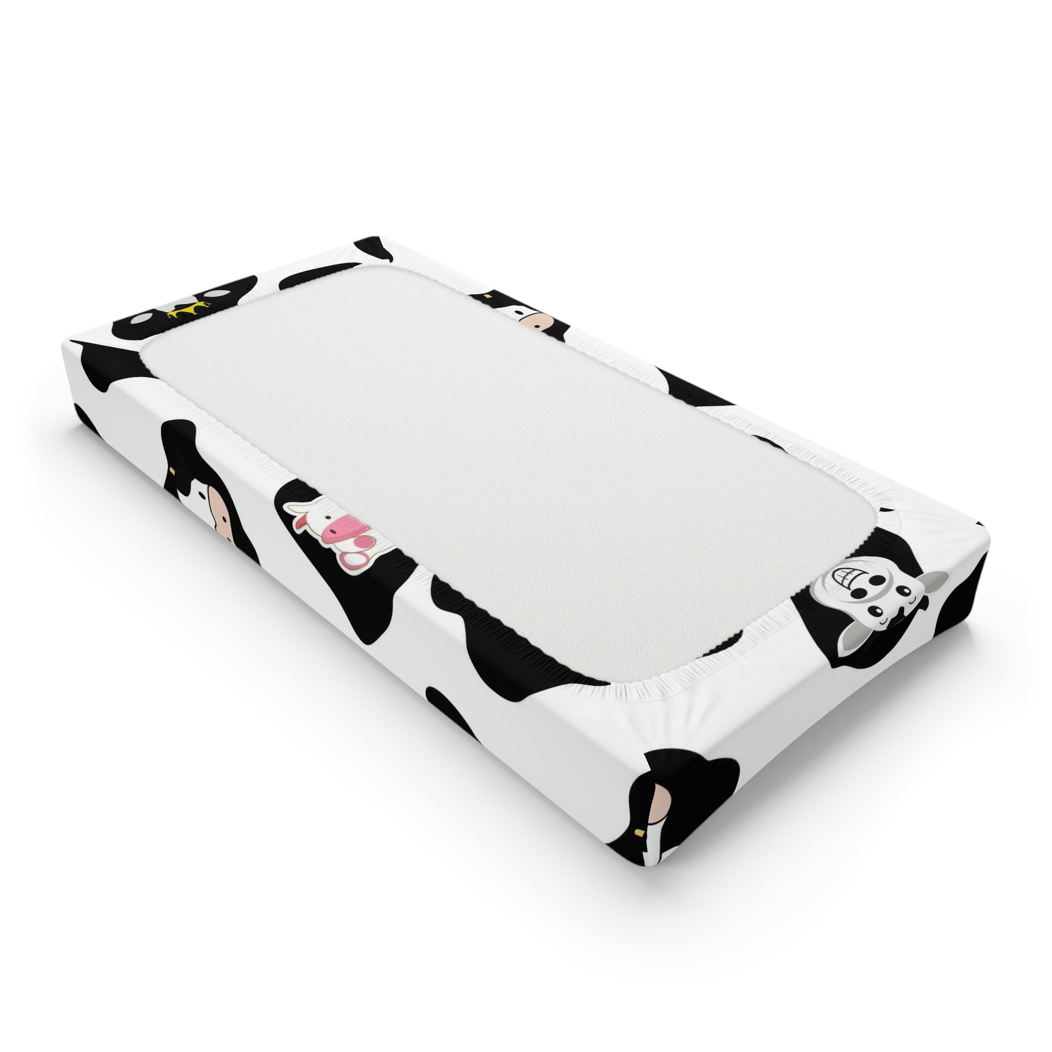 Bassinet Sheets Boy Cow Print Changing Pad Cover Soft 16x32