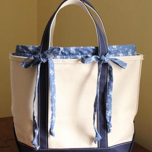 Custom Boat & Tote Bag Insert, Personalized Liner Organizer with Bows