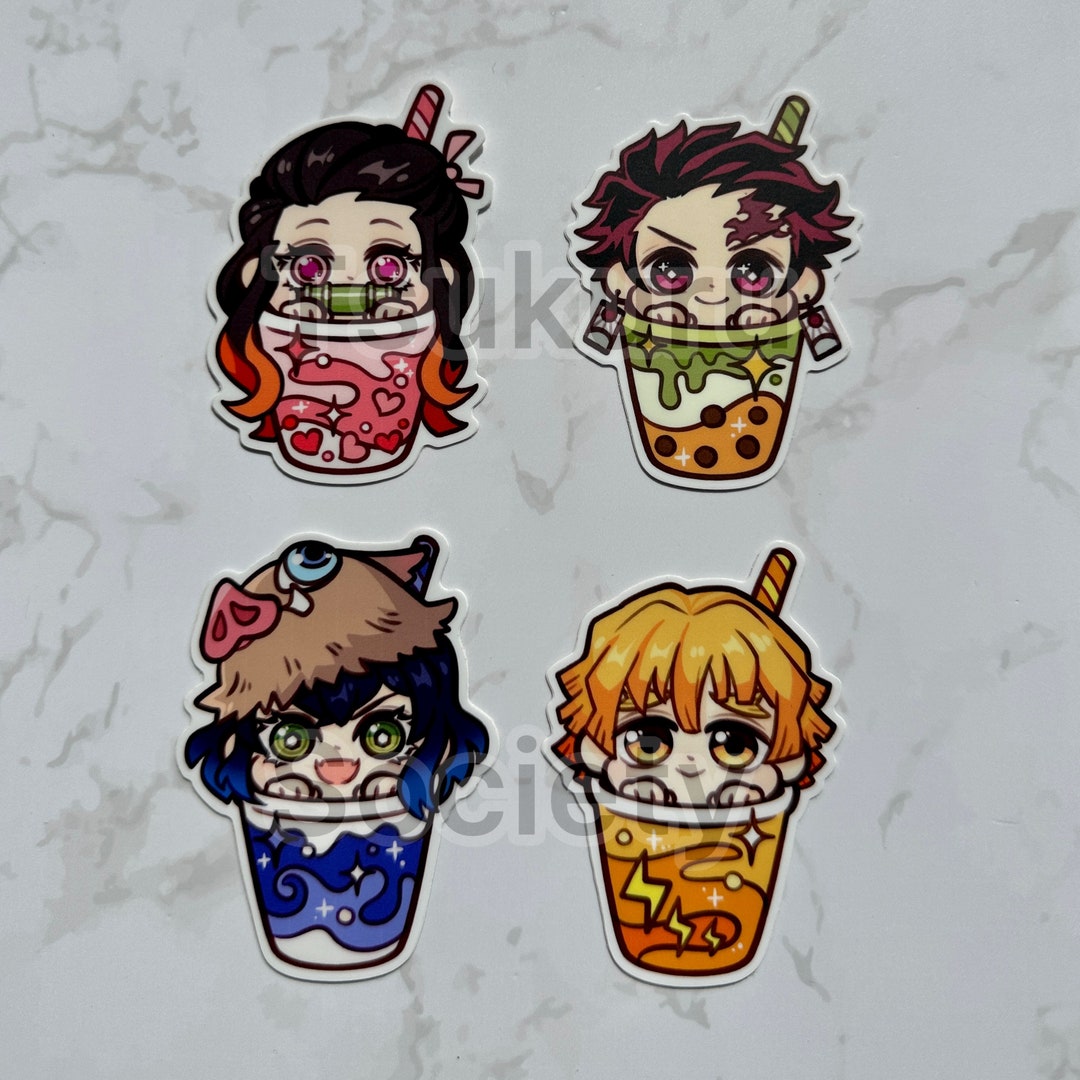 Anime Stickers Vinyl Stickers, Cute Boba Drinks, Kawaii, Anime Inspired