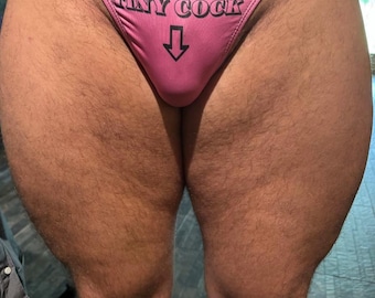 Mens Hotwife Tiny Cuck G-String Thong Lingerie, Naughty Kink Underwear, Women&#39;s Fetish Panties
