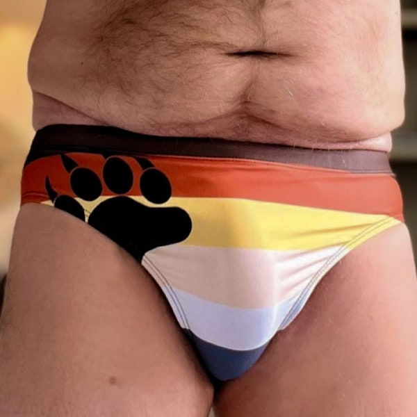 Slip de bain homme ours gay, maillot de bain drapeau de la fierté, maillot de bain arc-en-ciel papa ourson short de bain