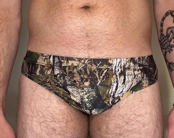 Slip de bain camouflage : maillot de bain LGBTQ Pride camouflage forêt