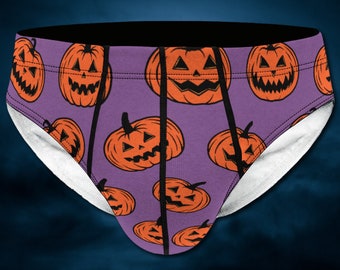 Jack-O'-Lantern Men's Halloween Brief Underwear