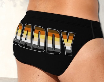 Sous-vêtements pour papa gay, slips pour hommes Bear Pride, shorty drapeau de la fraternité, lingerie LGBTQ, cadeau queer