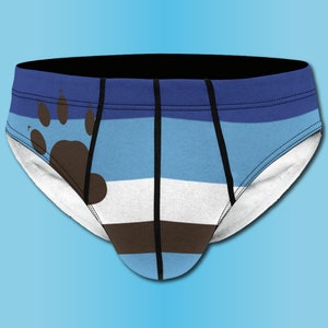 Gay Otter Briefs, Men&#39;s Pride Flag Underwear, LGBTQ Rainbow Trunks, Gay Lingerie, Queer Gift