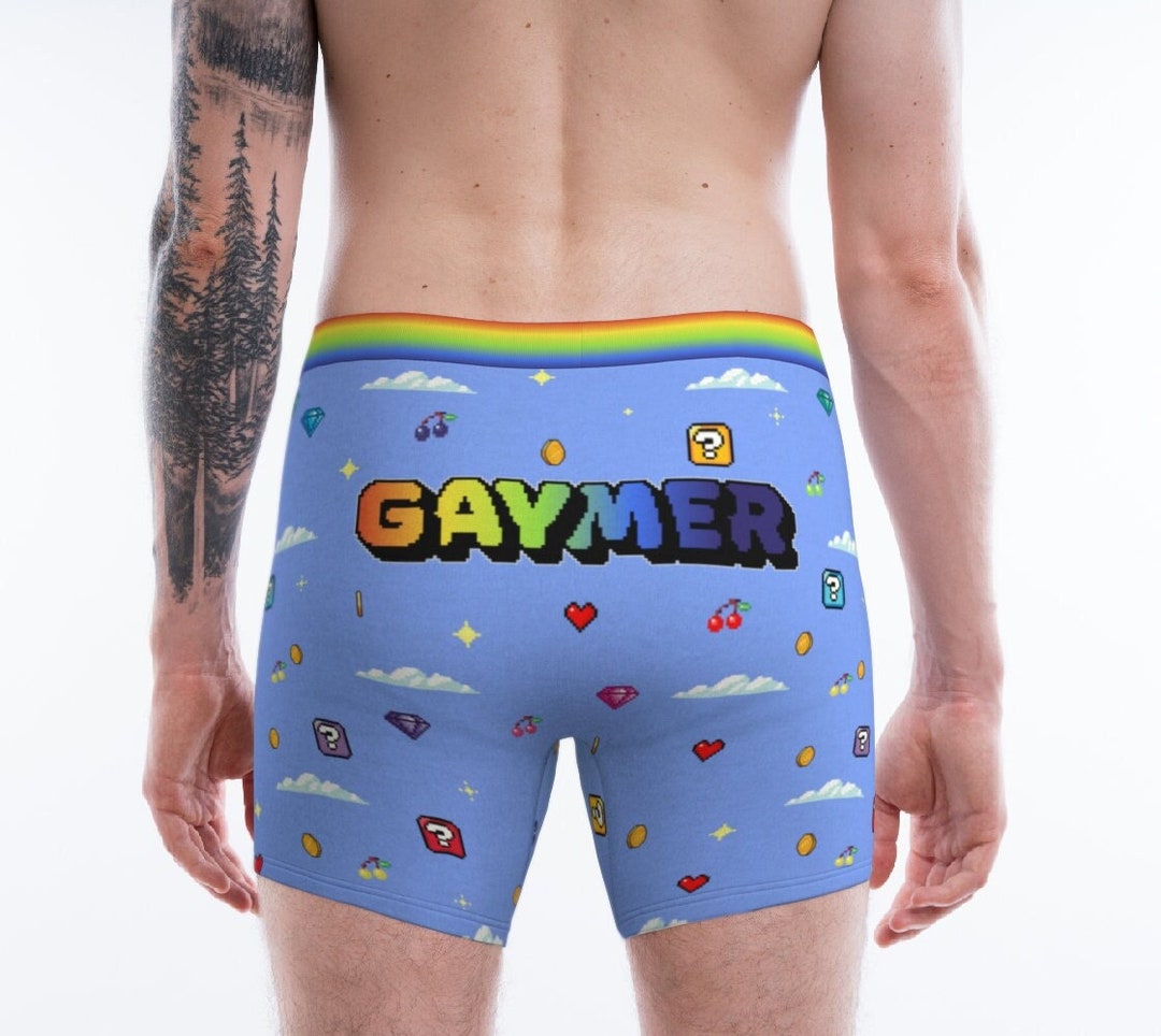 Calzoncillos bóxer Gaymer Pride: ropa interior retro con diseño