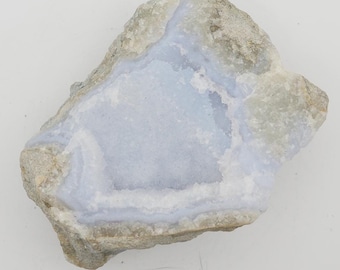¡Hermosa geoda de ágata de encaje azul de Malawi!